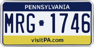 PA license plate MRG1746