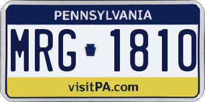 PA license plate MRG1810