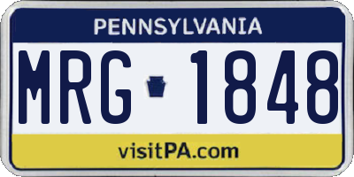 PA license plate MRG1848