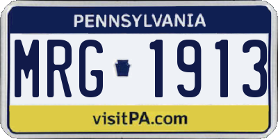 PA license plate MRG1913