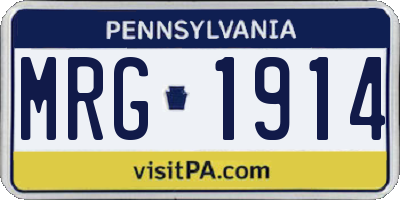 PA license plate MRG1914