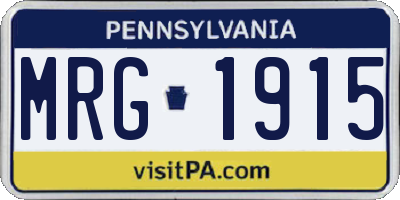 PA license plate MRG1915