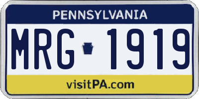PA license plate MRG1919