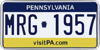PA license plate MRG1957