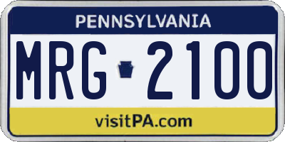 PA license plate MRG2100