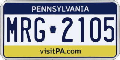 PA license plate MRG2105