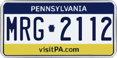 PA license plate MRG2112