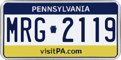 PA license plate MRG2119