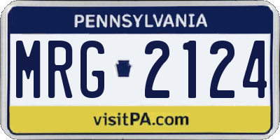 PA license plate MRG2124