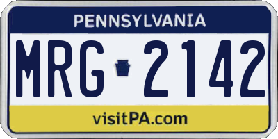 PA license plate MRG2142