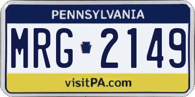 PA license plate MRG2149