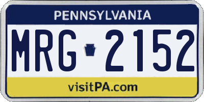 PA license plate MRG2152