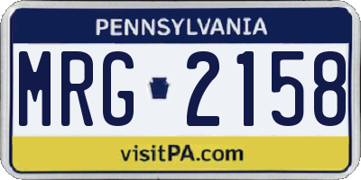PA license plate MRG2158