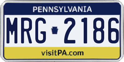 PA license plate MRG2186