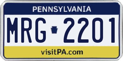 PA license plate MRG2201