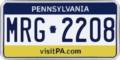 PA license plate MRG2208