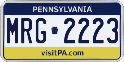PA license plate MRG2223