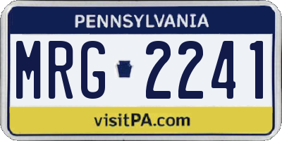 PA license plate MRG2241