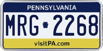 PA license plate MRG2268