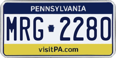 PA license plate MRG2280