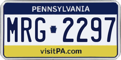 PA license plate MRG2297