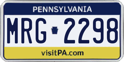 PA license plate MRG2298