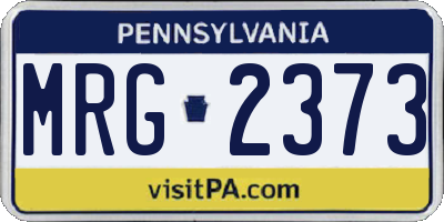 PA license plate MRG2373