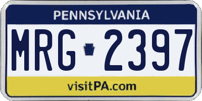 PA license plate MRG2397