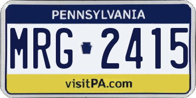PA license plate MRG2415