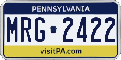 PA license plate MRG2422