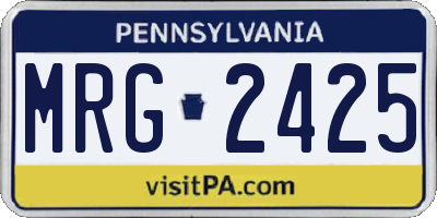 PA license plate MRG2425