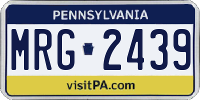 PA license plate MRG2439