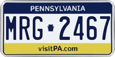 PA license plate MRG2467