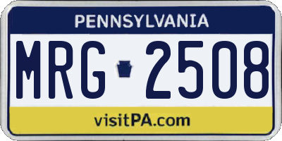 PA license plate MRG2508