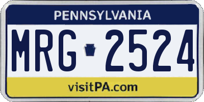 PA license plate MRG2524