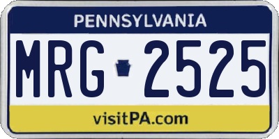 PA license plate MRG2525