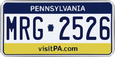 PA license plate MRG2526