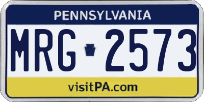 PA license plate MRG2573