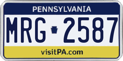 PA license plate MRG2587