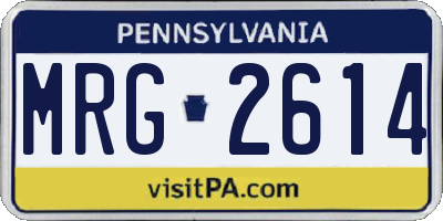 PA license plate MRG2614