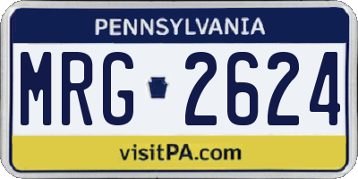 PA license plate MRG2624