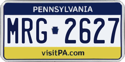 PA license plate MRG2627