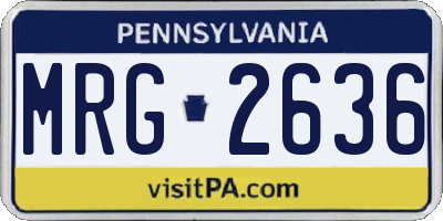 PA license plate MRG2636