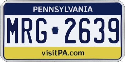 PA license plate MRG2639
