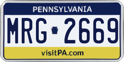 PA license plate MRG2669