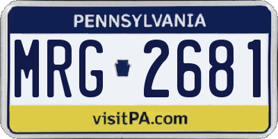 PA license plate MRG2681