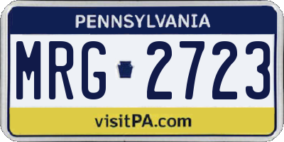 PA license plate MRG2723