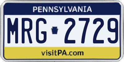 PA license plate MRG2729