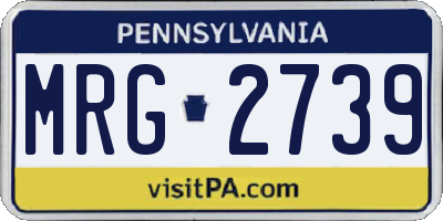 PA license plate MRG2739