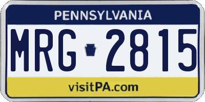 PA license plate MRG2815